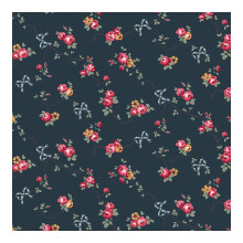 Cath Kidston Rose &amp; Bows Navy Floral Wallpaper