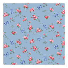 Cath Kidston Rose &amp; Bows Blue Floral Wallpaper