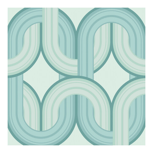 ENVY Envy in the Loop Blue Horizon Geometric Wallpaper
