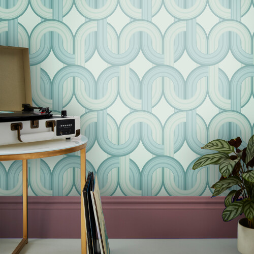 ENVY Envy in the Loop Blue Horizon Geometric Wallpaper 1