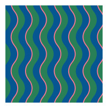 Envy Making Waves Neon Nights Blue Stripe Wallpaper