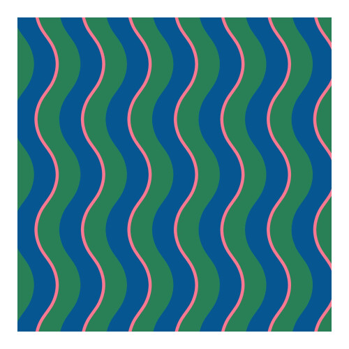 ENVY Envy Making Waves Neon Nights Blue Stripe Wallpaper