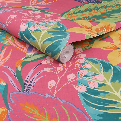ENVY Envy Eden Floral Wallpaper | Hot Pink 1
