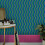 ENVY Envy Making Waves Neon Nights Blue Stripe Wallpaper 4