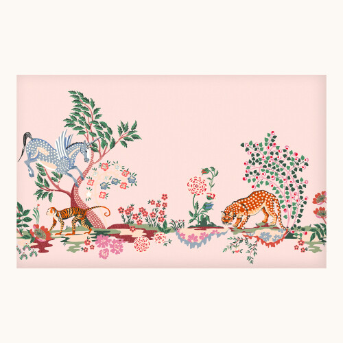 Cath Kidston Painted Kingdom Pink Made to Order Fixed Size Wall Mural