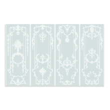 Shabby Chic by Rachel Ashwell Panel Francaise Blue Made to Order Fixed Size Mural | Wallpaper Roll