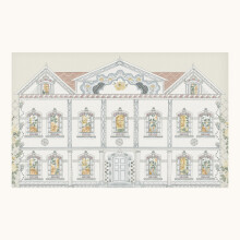 Cath Kidston Doll House Pastel Fixed Size Mural | Wallpaper Roll