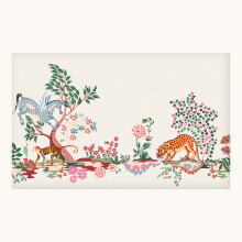 Cath Kidston Painted Kingdom Cream Made to Order Fixed Size Mural | Wallpaper Roll