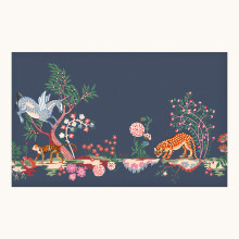 Cath Kidston Painted Kingdom Navy Made to Order Fixed Size Mural | Wallpaper Roll