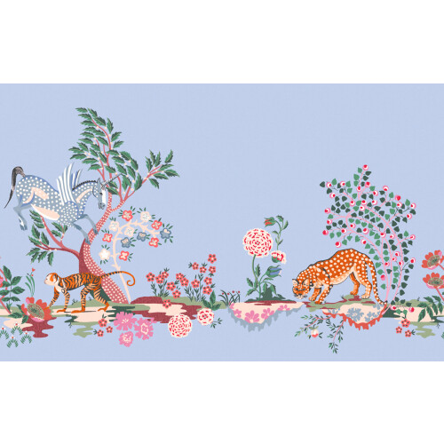 Cath Kidston Painted Kingdom Blue Made to Order Fixed Size Mural | Wallpaper Roll 1