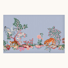 Cath Kidston Painted Kingdom Blue Made to Order Fixed Size Mural | Wallpaper Roll