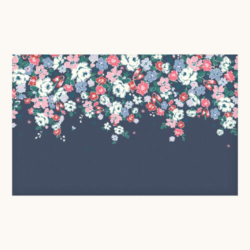 Cath Kidston Clifton Floral Navy Made to Order Fixed Size Wall Mural