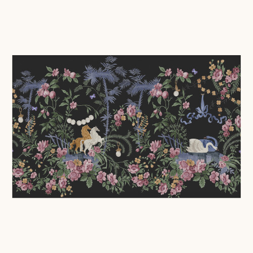 Cath Kidston Colourful Life Night Fixed Size Mural | Wallpaper Roll