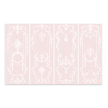 Shabby Chic by Rachel Ashwell Panel Francaise Pink Made to Order Fixed Size Mural | Wallpaper Roll