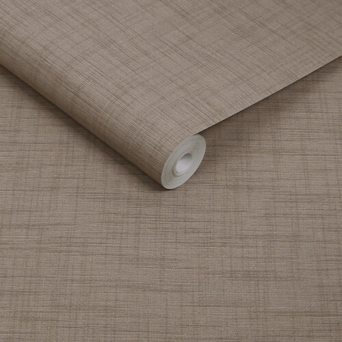 Abigail Ahern Weathered Linen Cocoa Wallpaper 1