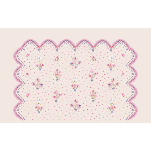 Cath Kidston Stitch In Time Pink Made to Order Fixed Size Wall Mural 1