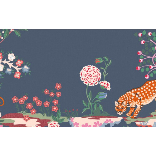 Cath Kidston Painted Kingdom Navy Made to Order Fixed Size Mural | Wallpaper Roll 1