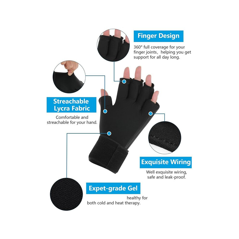 Spactz Icing Finger Steam Pack Finger Arthritis Compression Ice Glove,Hand Wrist Ice Pack Pain Relief For Arthritis Carpal