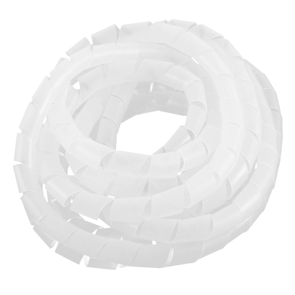 Cable Management Sleeve 14Mm Spiral Cable Wrap Clear White For Tv And Pc Wire Organization 5M 9169991233222