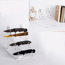 6 Layer Acrylic Knife Display Stand Transparent Holder for Fixed Blade and Hunting Knives
