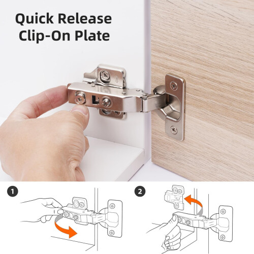 Full Overlay Soft Close Cabinet Hinges 105 Frameless Concealed Kitchen Door Hinges 20 Pcs 2