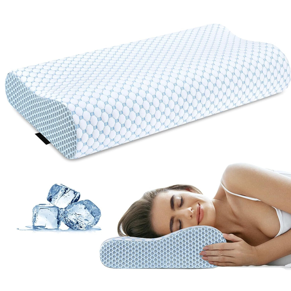 Orthopedic Memory Foam Cervical Pillow for Neck Pain Relief with Ergonomic Support and Adjustable Height