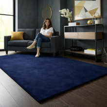 (200 x 290 cm (6ft 6in x 9ft 5in)- Extra Large Rugs Bedroom Living Room Indoor Outdoor Rug, Navy Blue) Modern Living Room Rugs Fluffy Shaggy Bedroom Carpet Runner Indoor Outdoor Rug Floor Mats