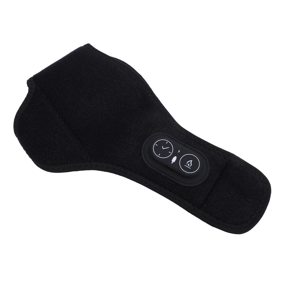 Electric Ankle Heating Wrap with Timer Temperature Adjustment Black Home Use