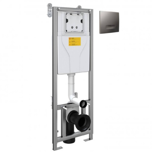 Melbourne Wall Hung Toilet Pack With Wall Frame & Chrome Flush Plate