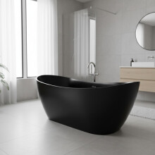Raven 1700 x 730mm Freestanding Bath - Matt Black