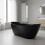 Raven 1700 x 730mm Freestanding Bath - Matt Black 1