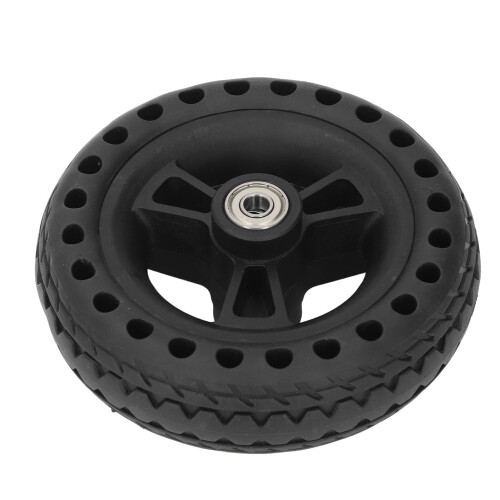 6 Inch TPE Rubber Solid Wheel - 75KG Load, Non-Slip Hand Cart Replacement 2