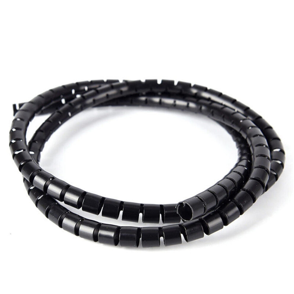 25Mm Black Spiral Cable Wrap Sleeve For Tv And Computer Cables, Flexible Management Solution 9771547222569
