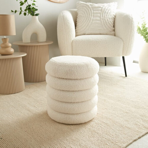 Lowen Teddy Storage Stool elevates your home-White 1