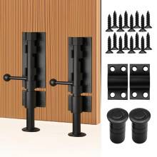 2 Pack Heavy Duty Gate Latch with Padlock Hole, 304 Stainless Steel Sliding Door Lock for Fence Yard Barn