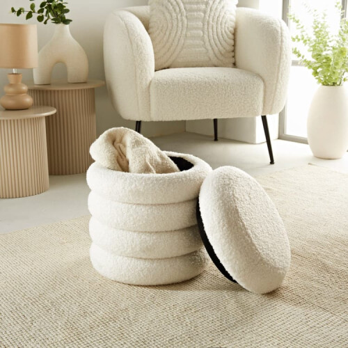 Lowen Teddy Storage Stool elevates your home-White 2