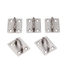 5Pcs Stainless Steel Wall Hook Heavy Duty Eye Plate Corrosion Resistant UShaped Ceiling Mount 46x36mm