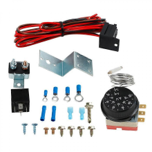 Kit de termostato para ventilador de radiador elétrico de 12V para carro e caminhão.