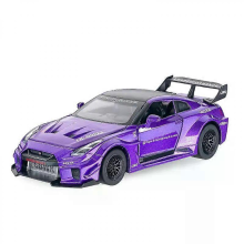 (Violet) 1:32 NISSAN GTR GT-R R35 R34 Supercar Modèle réduit en alliage moulé sous pression & Jouet pour enfants, cadeau pour garçon