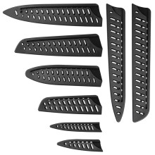 8 Pieces Universal Knife Guards Set Plastic Kitchen Knife Sheath Covers for Chef Paring Utility Knives Black