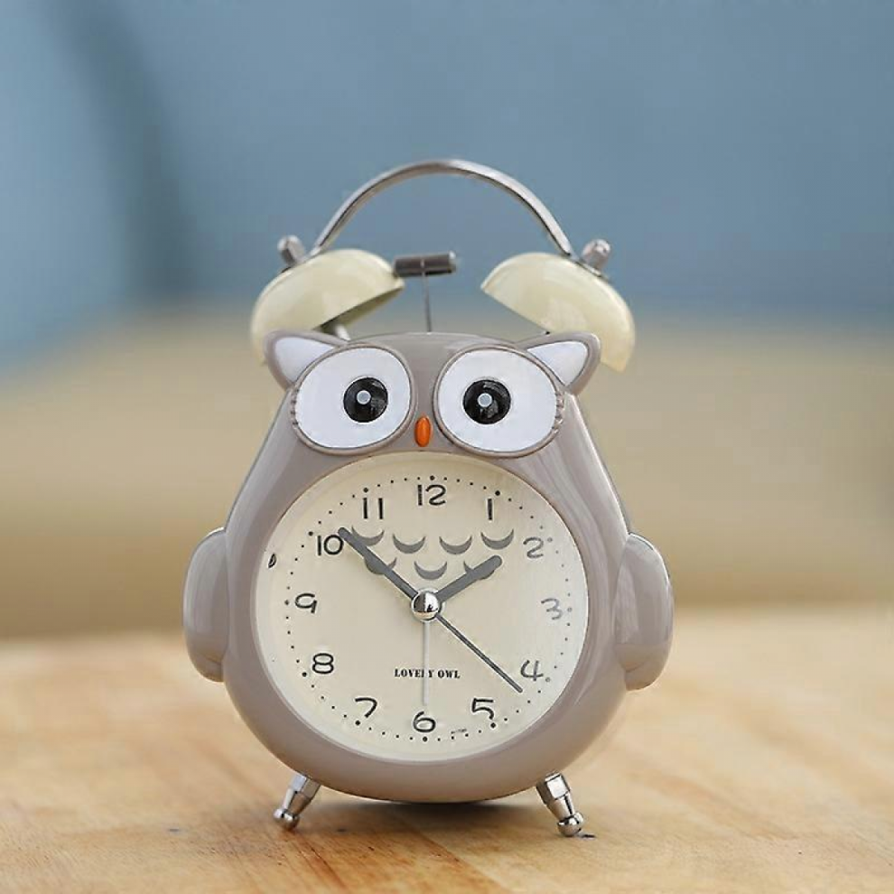 (Gray)Luminous Silent Bedside Alarm Clock Gray