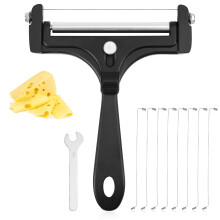 Cheese Slicer Kit Stainless Steel Wire Cutter Adjustable Thickness with 8 Extra Wires for Blocks