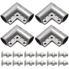 4pcs Chain Link Fence Gate Hardware Corner Kit 1 3/8 Inch with Bolts, HeavyDuty RustResistant Outdoor Parts