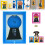 Candy Dispenser Picture Frame with PushButton, 2 in 1 Wall or Tabletop Candy Holder, Blue 1