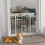 PawHut Barrera de Seguridad Blanco 100 x 4 x 76 cm 2