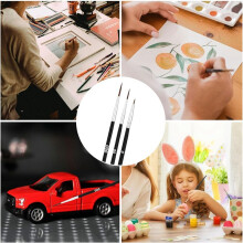60pcs Detail Paint Brushes, Fine Tip Paint Brush with 3 Sizes 0 00 000 Tiny Miniature Fine Paint Liner Brush