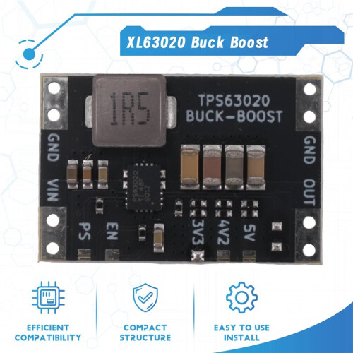 XL63020 TPS63020 Lithium Battery USB Automatic Boost Buck Step  Down Module Microcontroller Power Low Ripple 3.3V 1