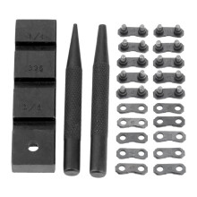 3PCS Pocket Chainsaw Breaker Chain Saw Repairing Mending Tool Set with 10 Sets 0.325in Chainsaw Chain Joiner Link Repair
