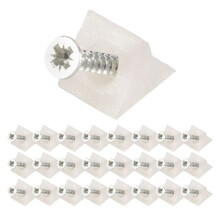 50 Stuks Ladesteunen, Witte Plastic Ladebodem Verzakking Reparatie Bevestiging Herstelwiggen met Schroeven voor Meubels