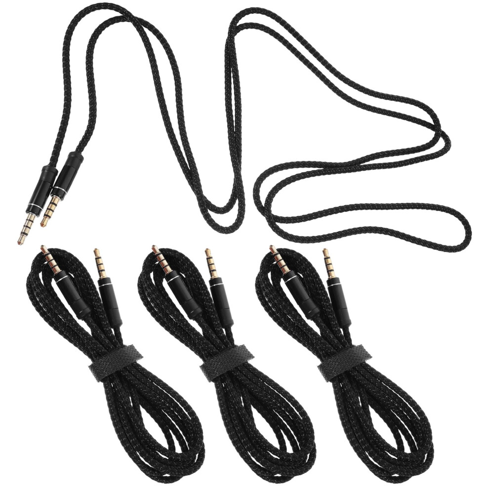 4Pcs Nylon Braided 3.5Mm Aux Cable Male To Male Stereo Audio Cord With Noise Reduction For Phones Tablets Car Speakers 9169991235172